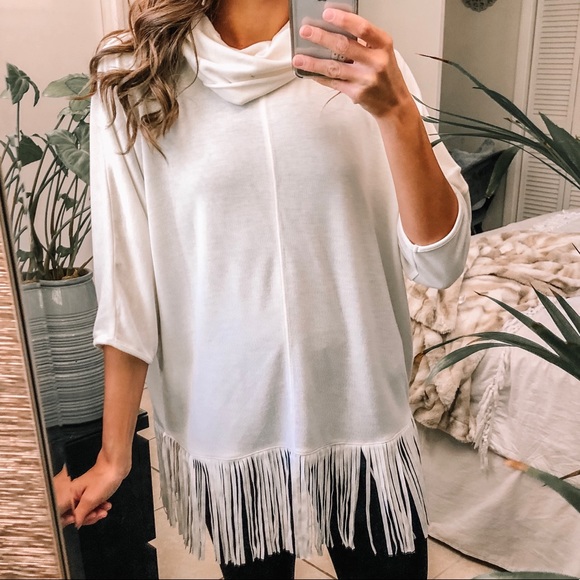 Terre Blei Tops - BUNDLE ONLY NWT Fringed off-White pullover